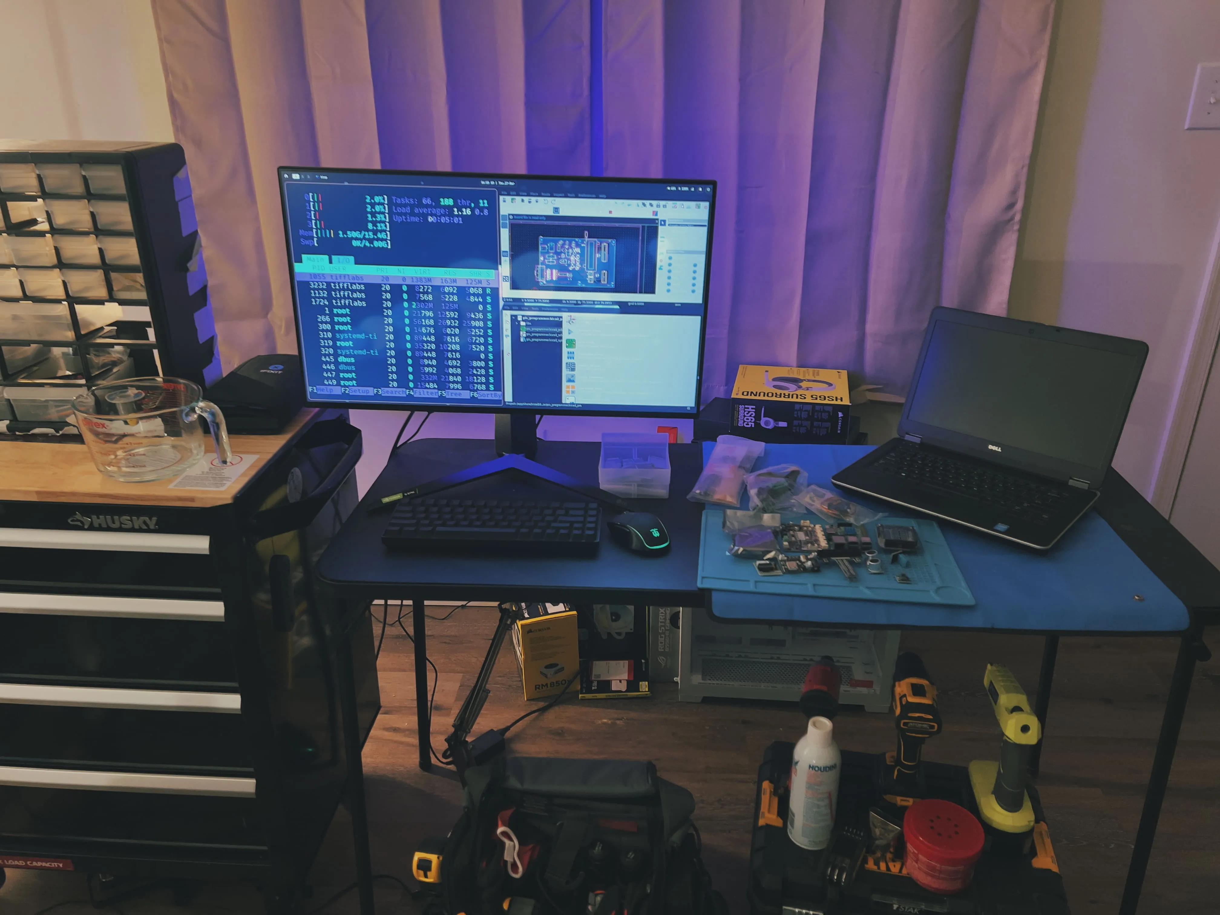 close up view of the lab in the room I stay in
