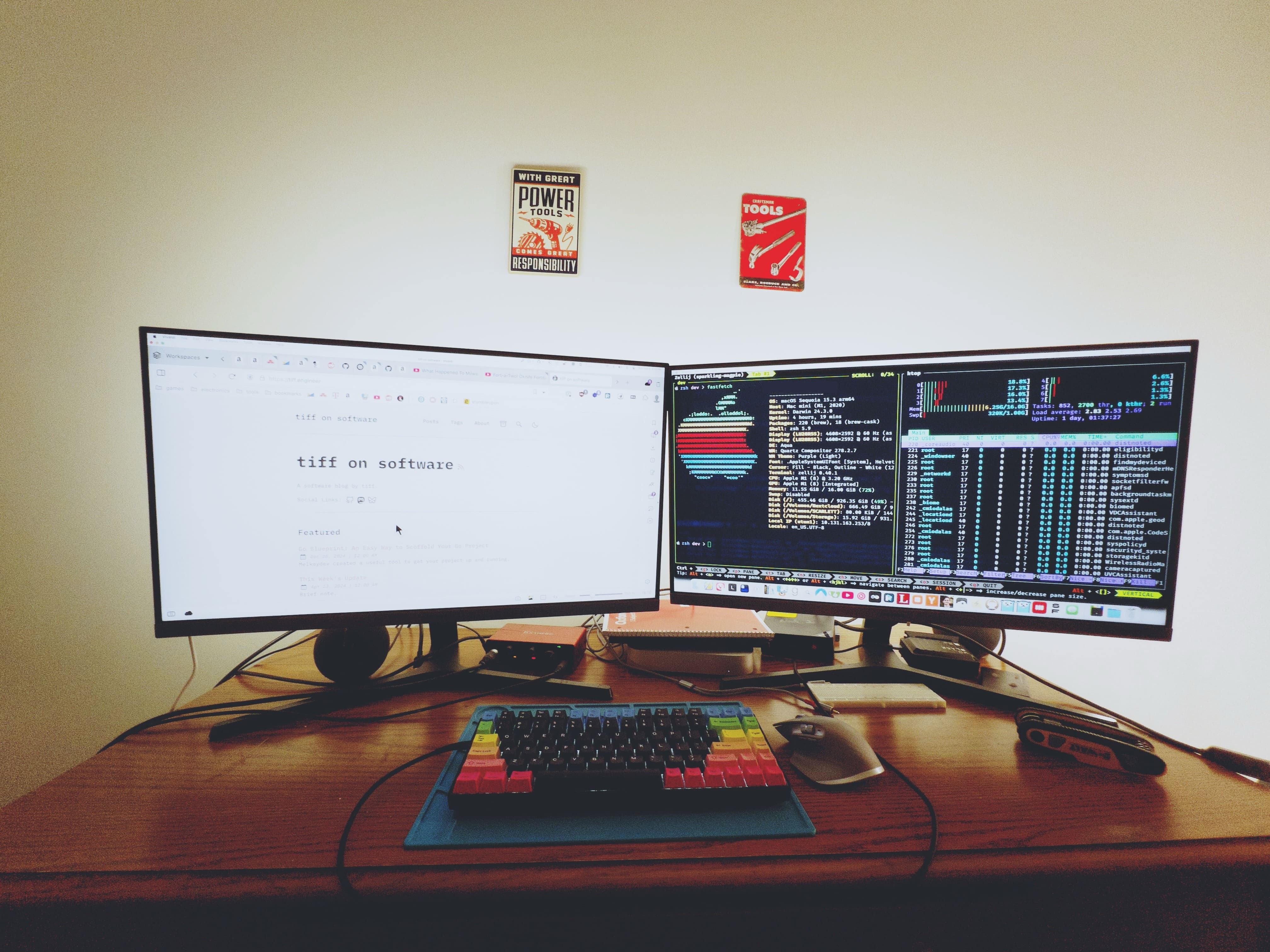 front vew of my desk