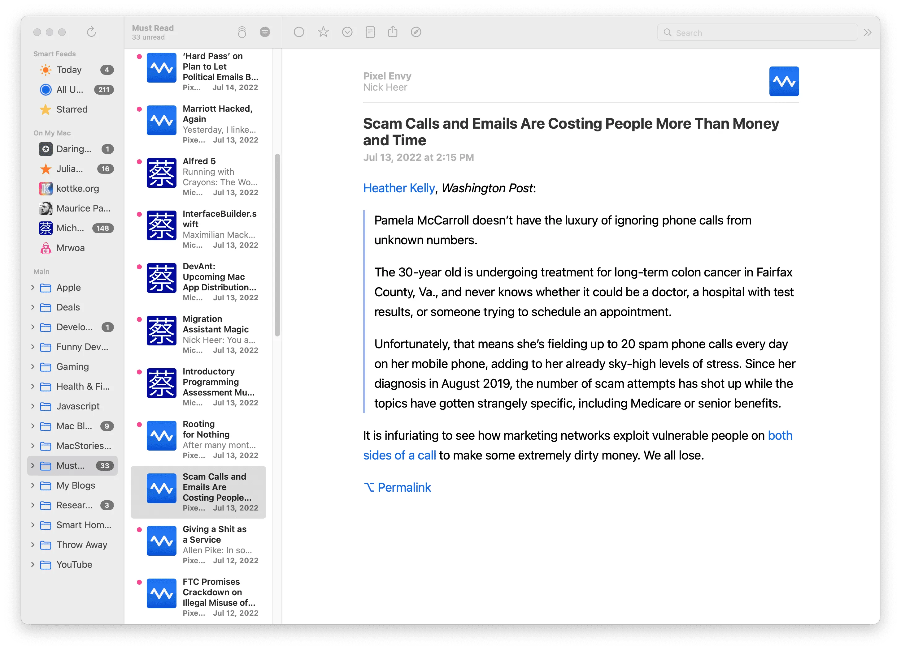 NetNewsWire light mode
