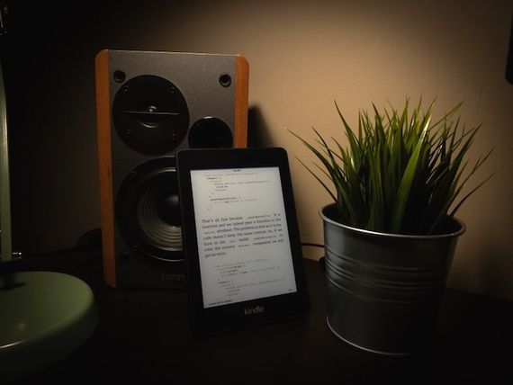 Color photo of a Kindle Paperwhite