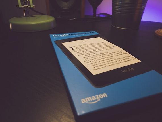 Color photo of a Kindle Paperwhite